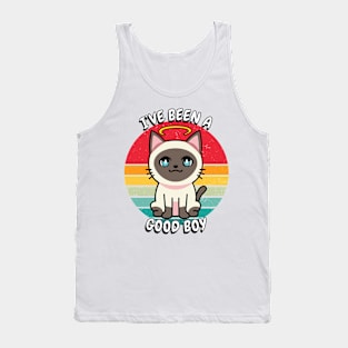 Cute siamese cat is a good boy Tank Top